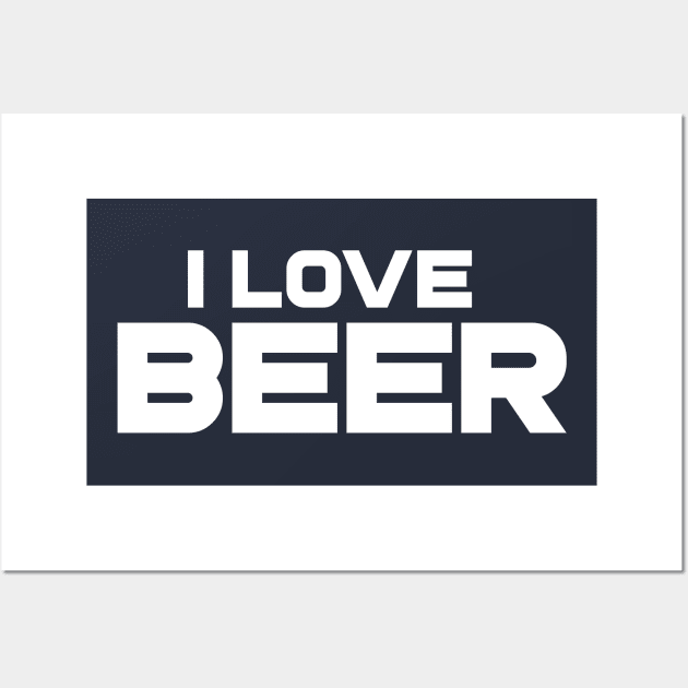 I Love Beer Wall Art by PartyTees